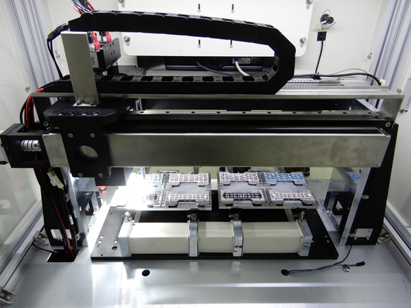 Cell phone middle frame side hole detection